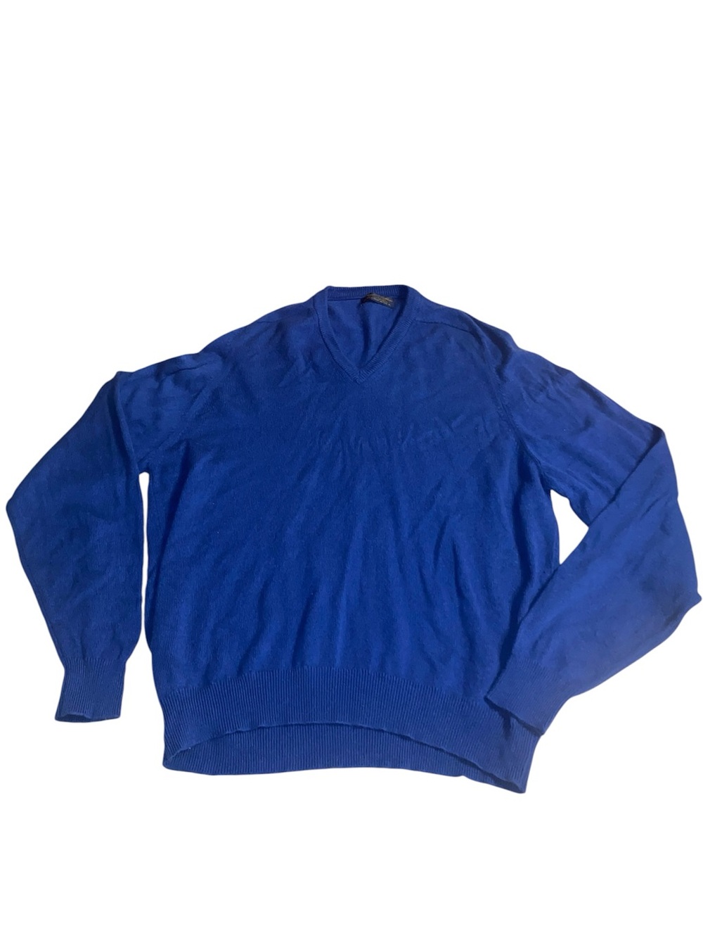 Brooks Brothers Sweater Men’s XL Blue 100% Cashmere V Neck Great Britain